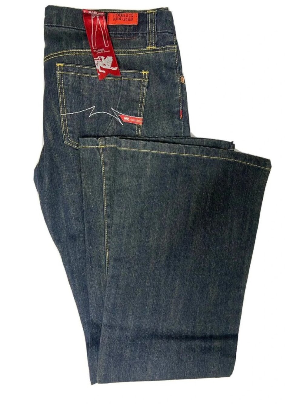 NWT Parasuco Woman 32X33 Flare Wide Leg Denim Jeans Red Label